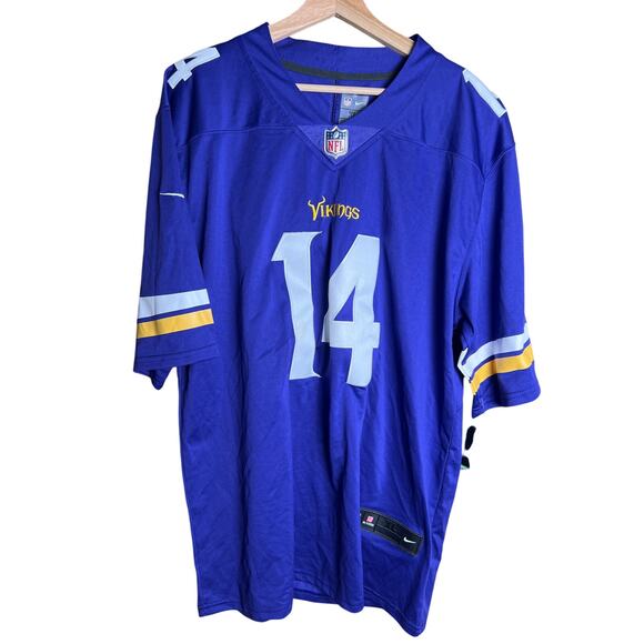 NWT Minnesota Viking Nike Purple Jersey 14 DIGGS XL ON Field - Picture 1 of 6